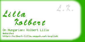 lilla kolbert business card